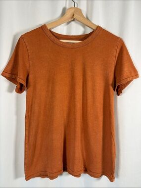 aerie Short Sleeve Tee in Rust Orange
